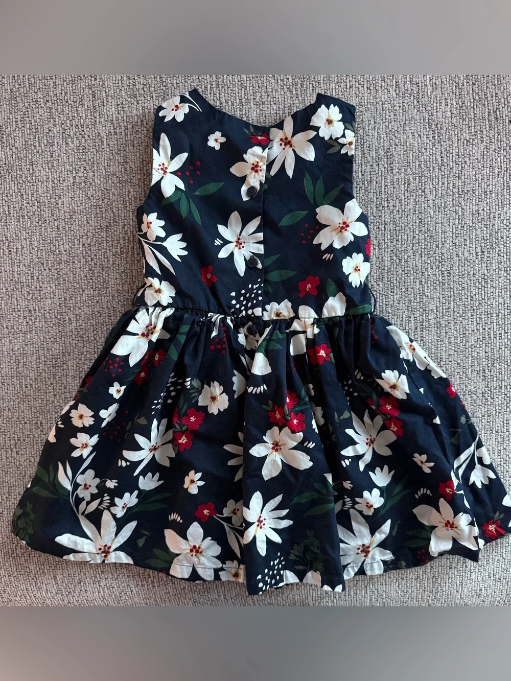 Carter's Navy Floral Sleeveless Girls Dress